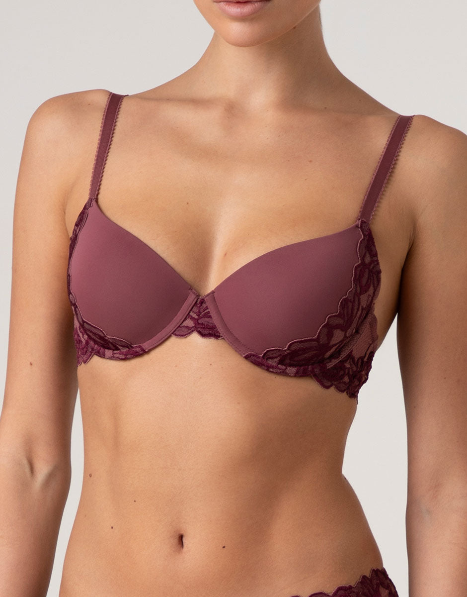 Lovable Elegant Muse reggiseno imbottito rosso amaranto e vinaccia