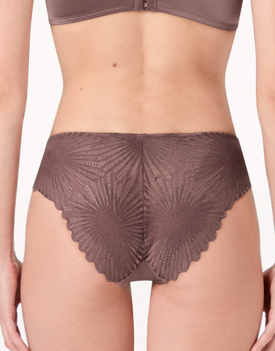 Lovable Blowball Lacy Micro slip nocciola microfibra e pizzo
