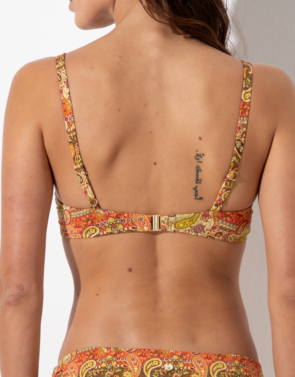 Lovable Braid Printed Micro reggiseno costume cachemire con ferretto