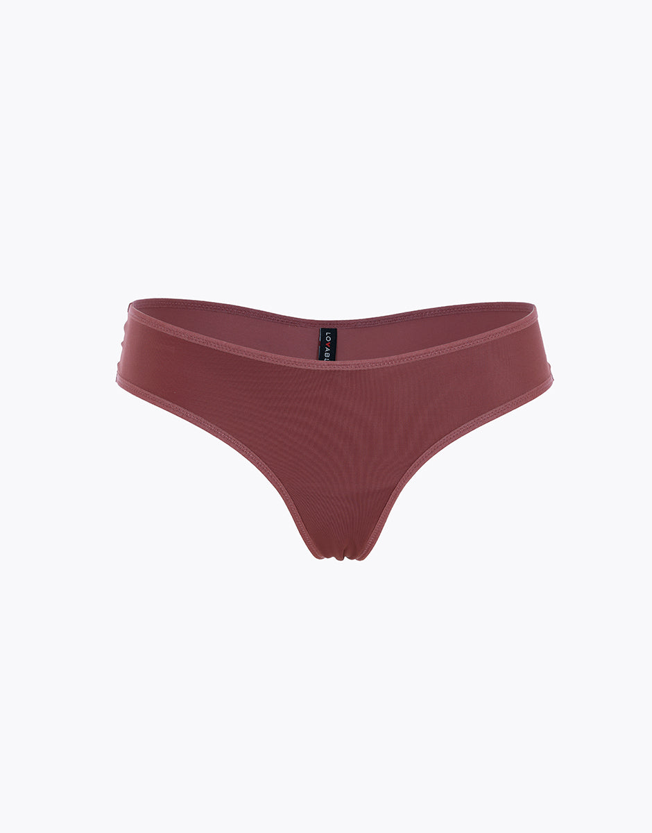 Lovable Invisible brasiliano slip rosso amaranto senza cuciture