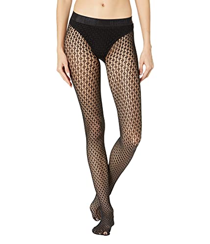Wolford Annelle 7005 collant rete nero S