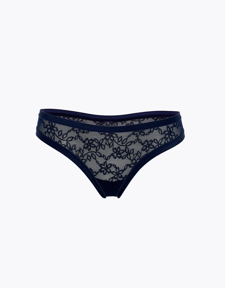 Lovable Lovely Lace Panties Perizoma Pizzo Blu Navy