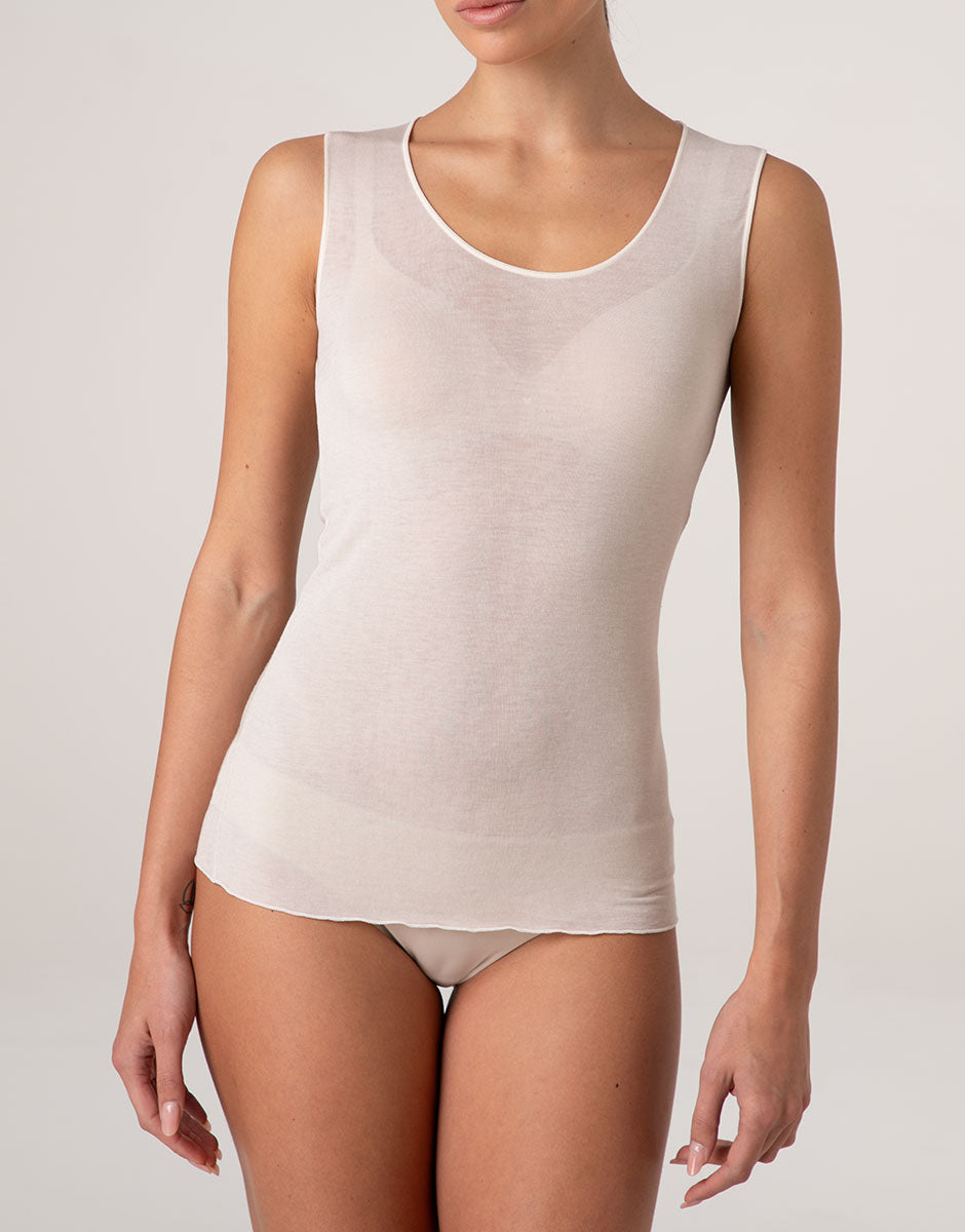 Lovable Ultralight and Warm canotta sabbia modal cashmere
