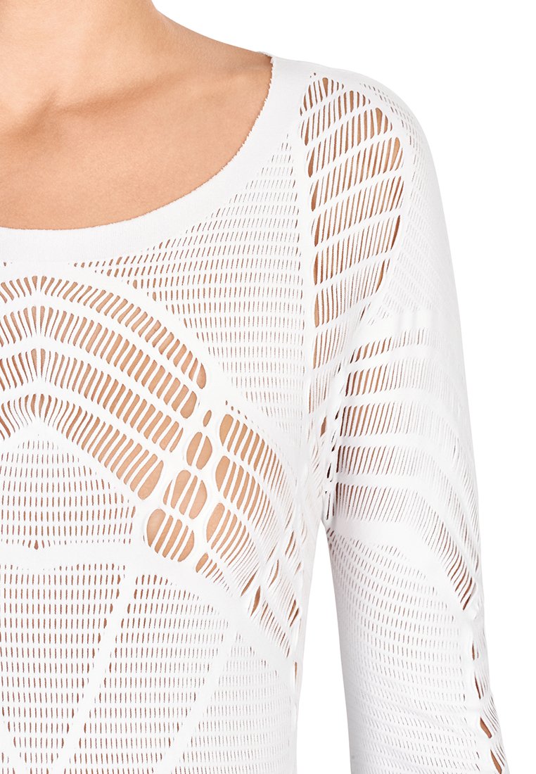 Wolford Maglione Pizzo Donna Bianco S Maniche Lunghe