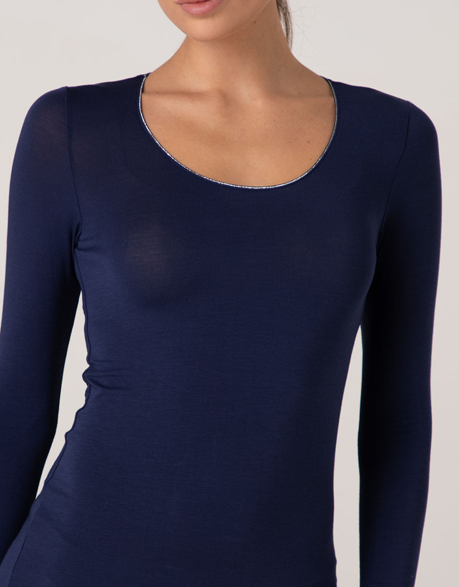 Lovable Basic Soul L0EEI Maglia Manica Lunga Blu Notte