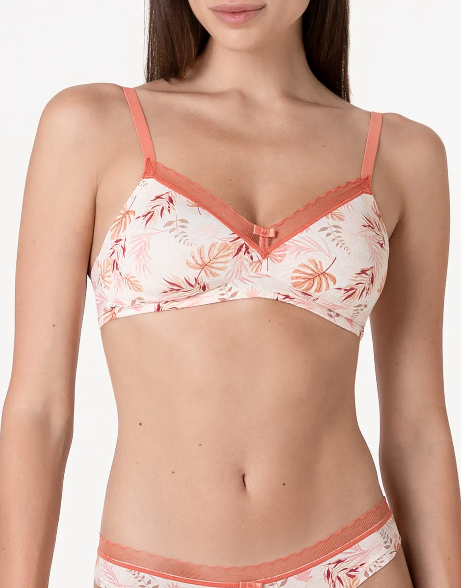 Lovable My Daily Comfort Printed reggiseno rosa polvere stampato
