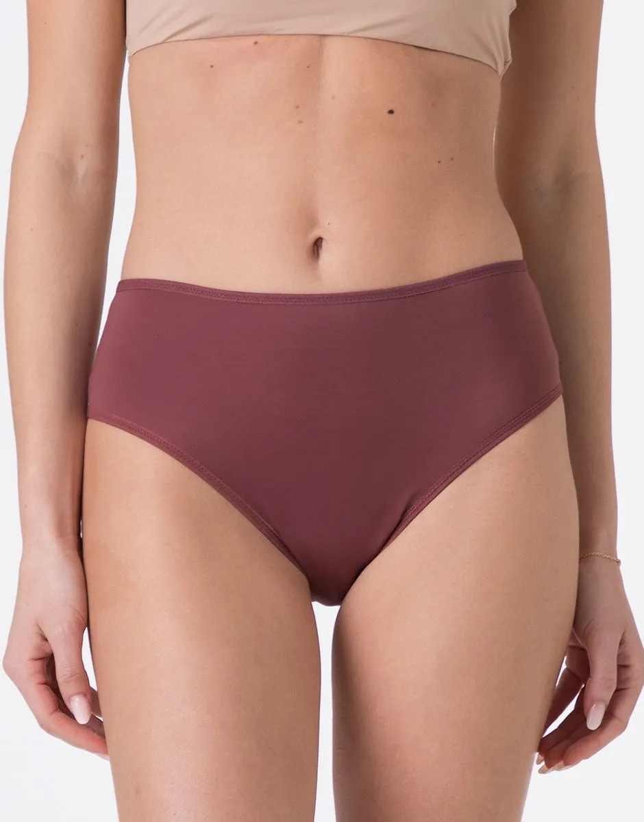 Lovable Invisible L0193 slip midi microfibra rosso amaranto