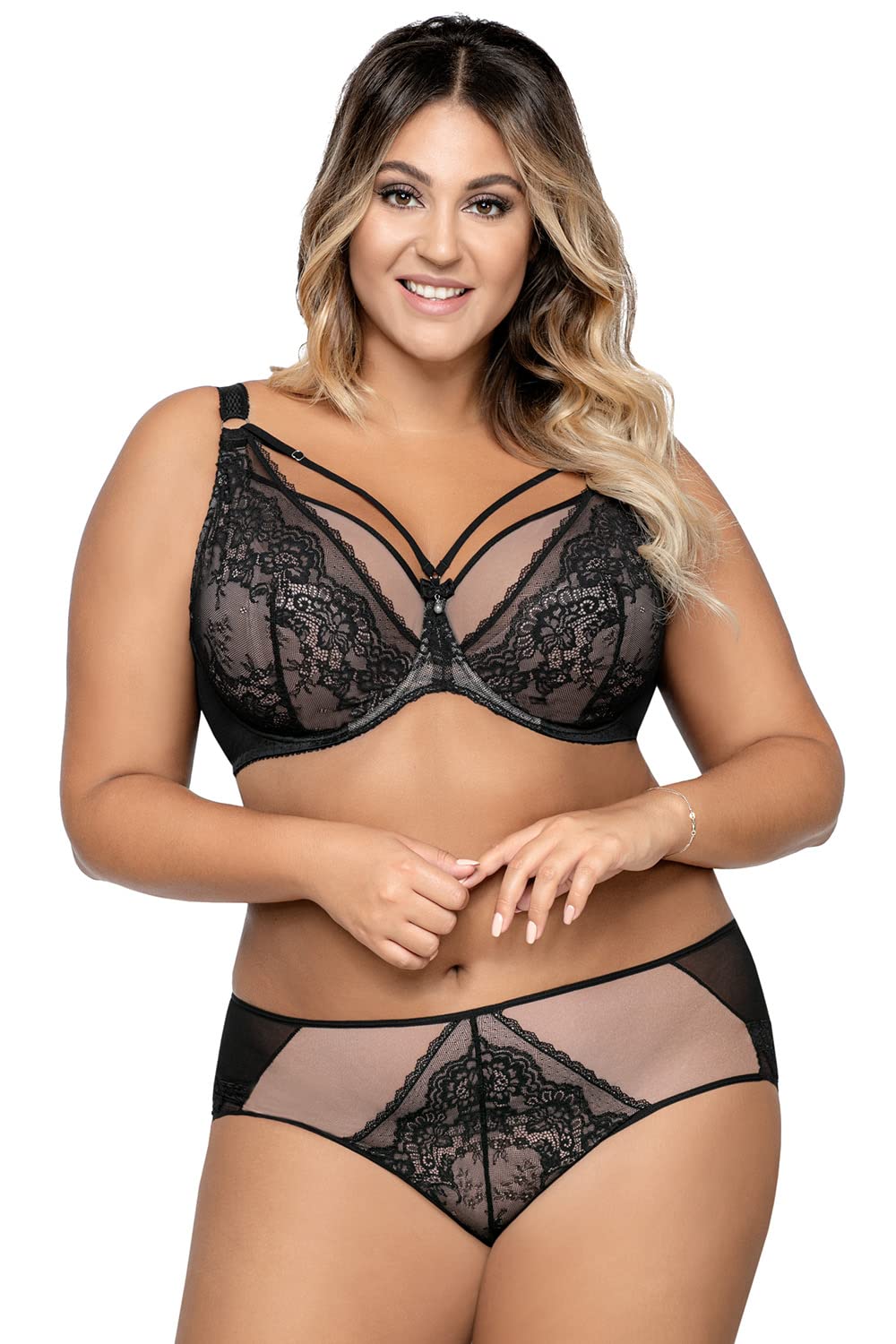 Ava Venus 1824/1 slip pizzo nero