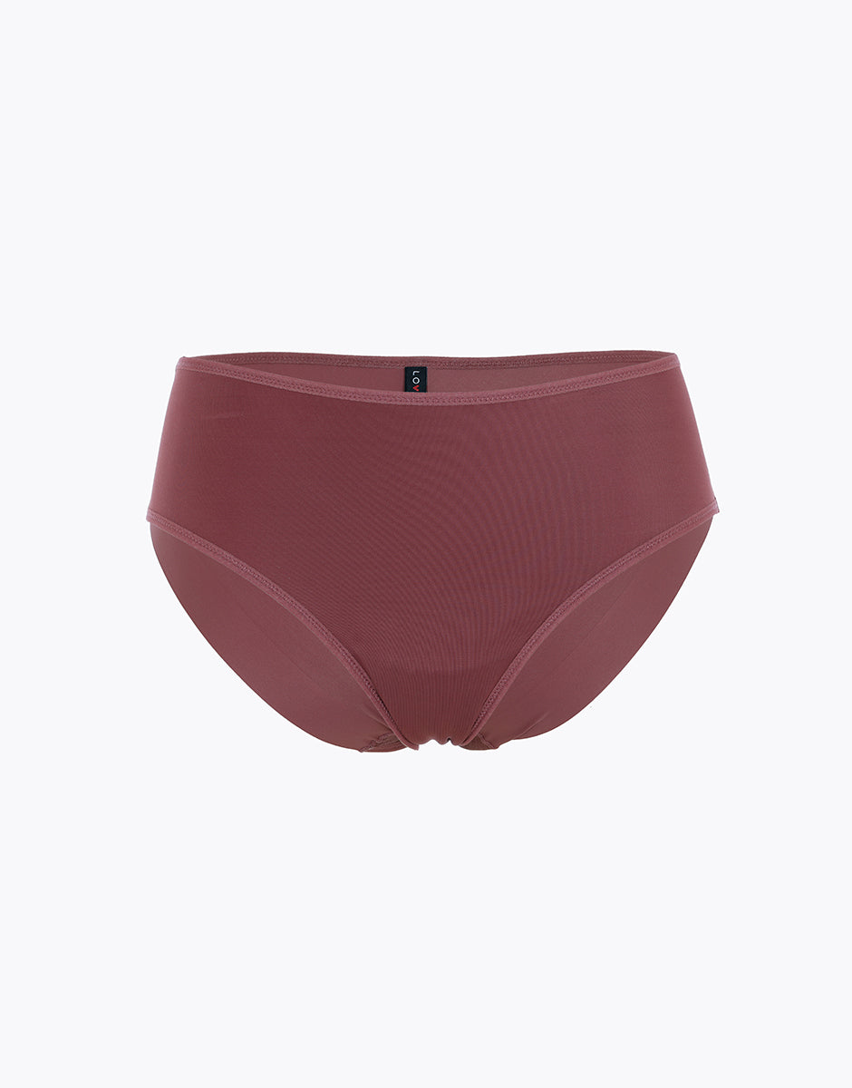 Lovable Invisible L0193 slip midi microfibra rosso amaranto