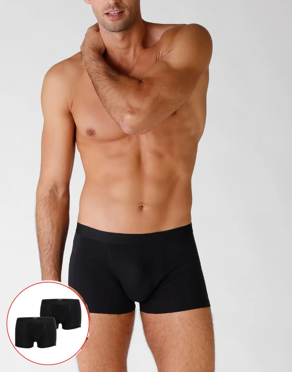 Lovable Man L09G4E2 boxer nero x2 cotone elasticizzato