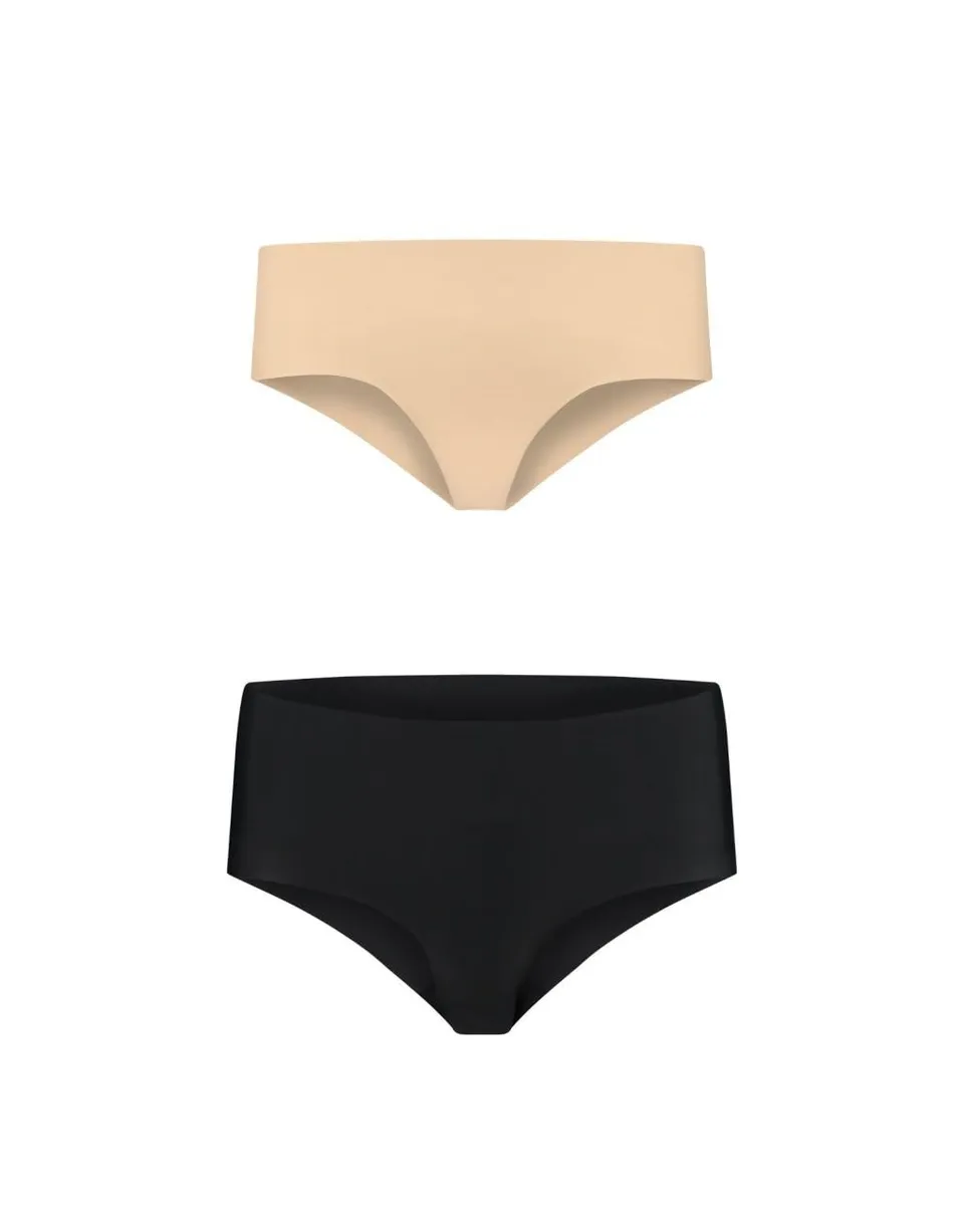 Bye Bra mutandine invisibili S beige e nero 2 pezzi
