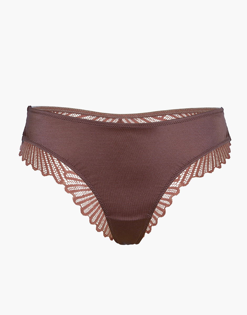 Lovable Blowball Lacy Micro slip brasiliano nocciola pizzo