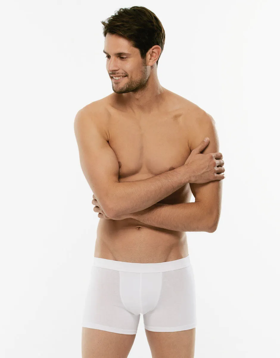Lovable Man Cotton Stretch boxer bianco 2 pezzi cotone
