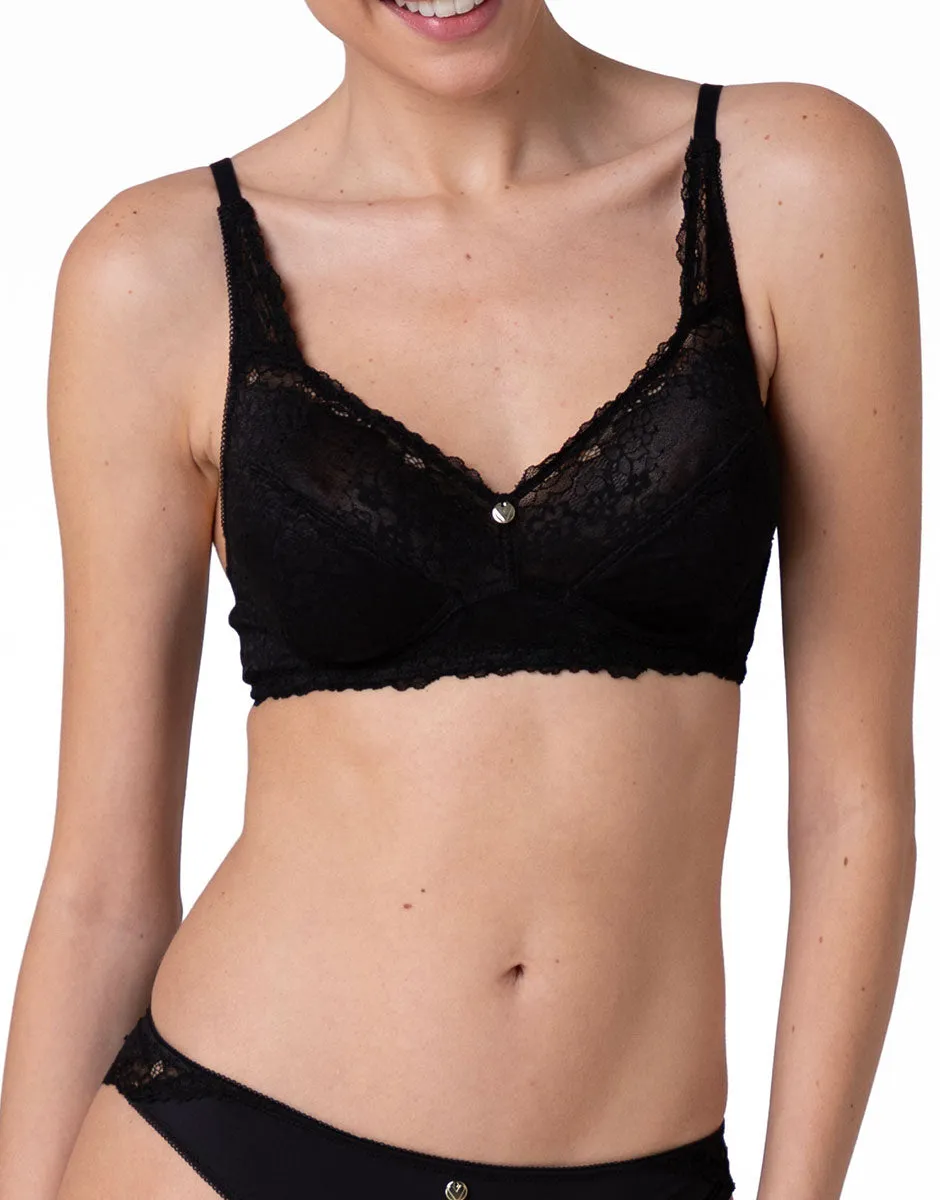 Lovable Beauty Curves reggiseno nero pizzo