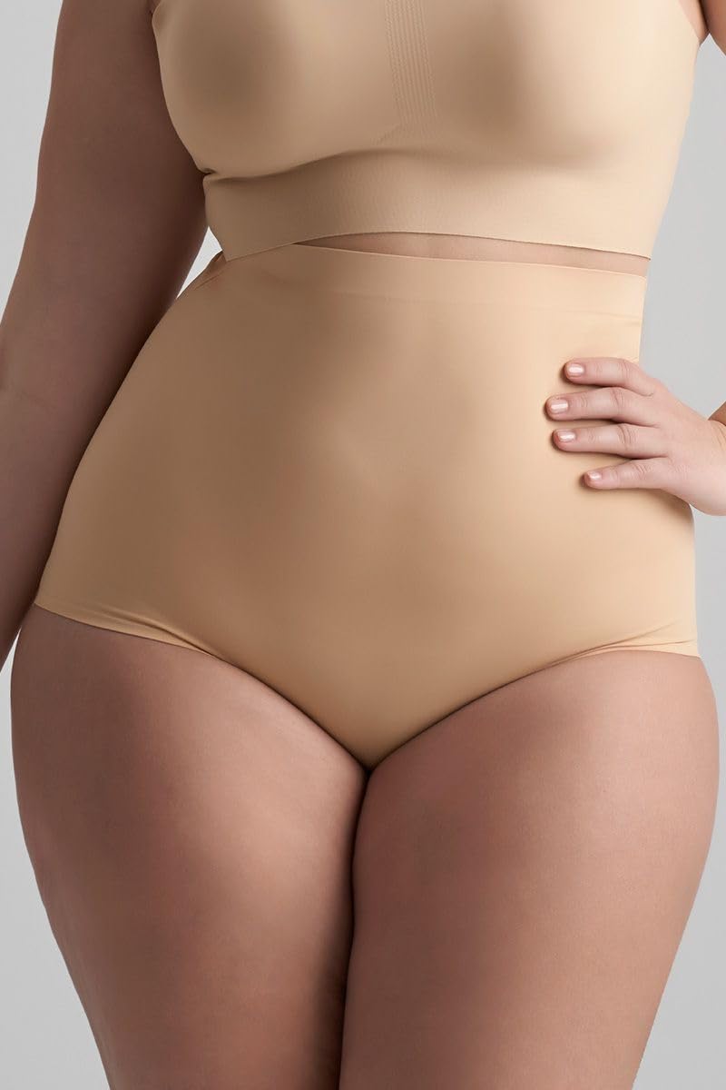 Bye Bra Invisible E30905 slip vita alta contenitivo beige