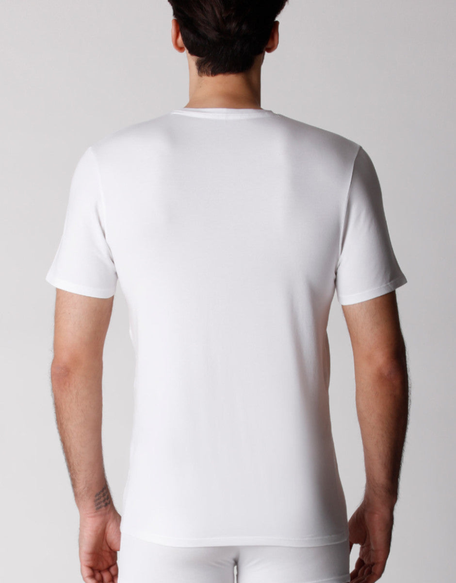 Lovable Man t-shirt girocollo cotone bio bianco x2