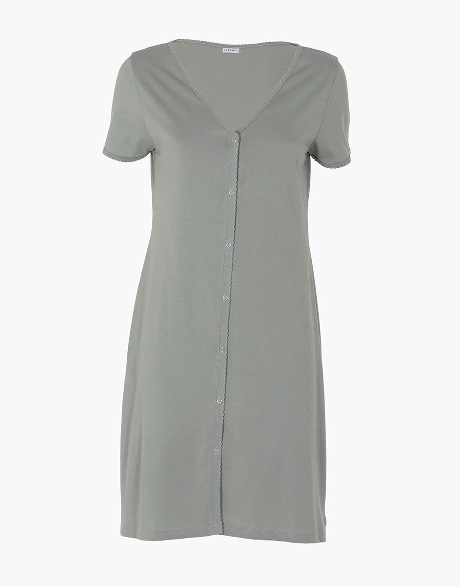 Lovable L0ETGE1-14O camicia da notte verde vintage jersey cotone