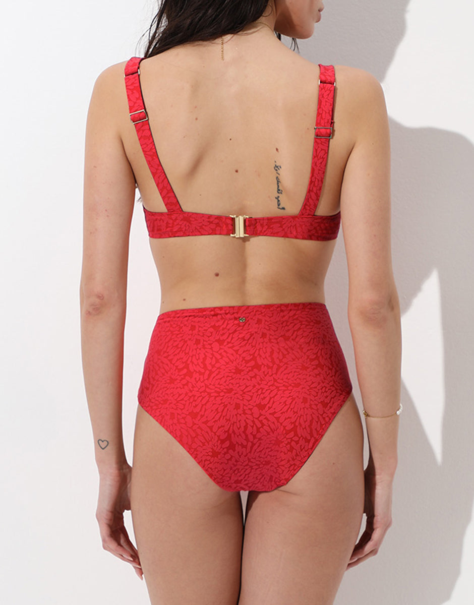 Lovable Festival Jacquard slip alto rosso ibisco mare