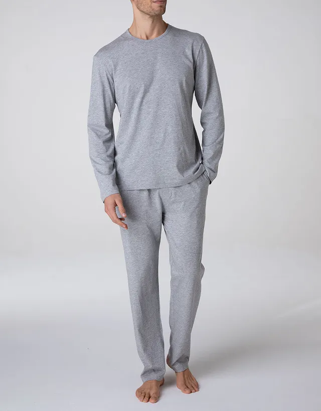 Lovable Man Pigiama Lungo Girocollo jersey grigio melange